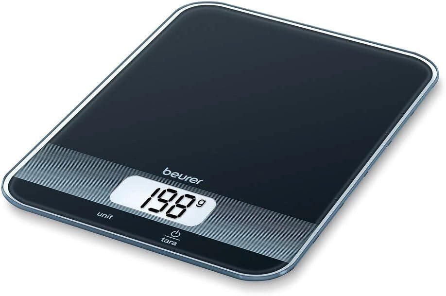 Beurer 704.04 KS 19 Bilancia da Cucina, Nero, eléctrica, cristallo