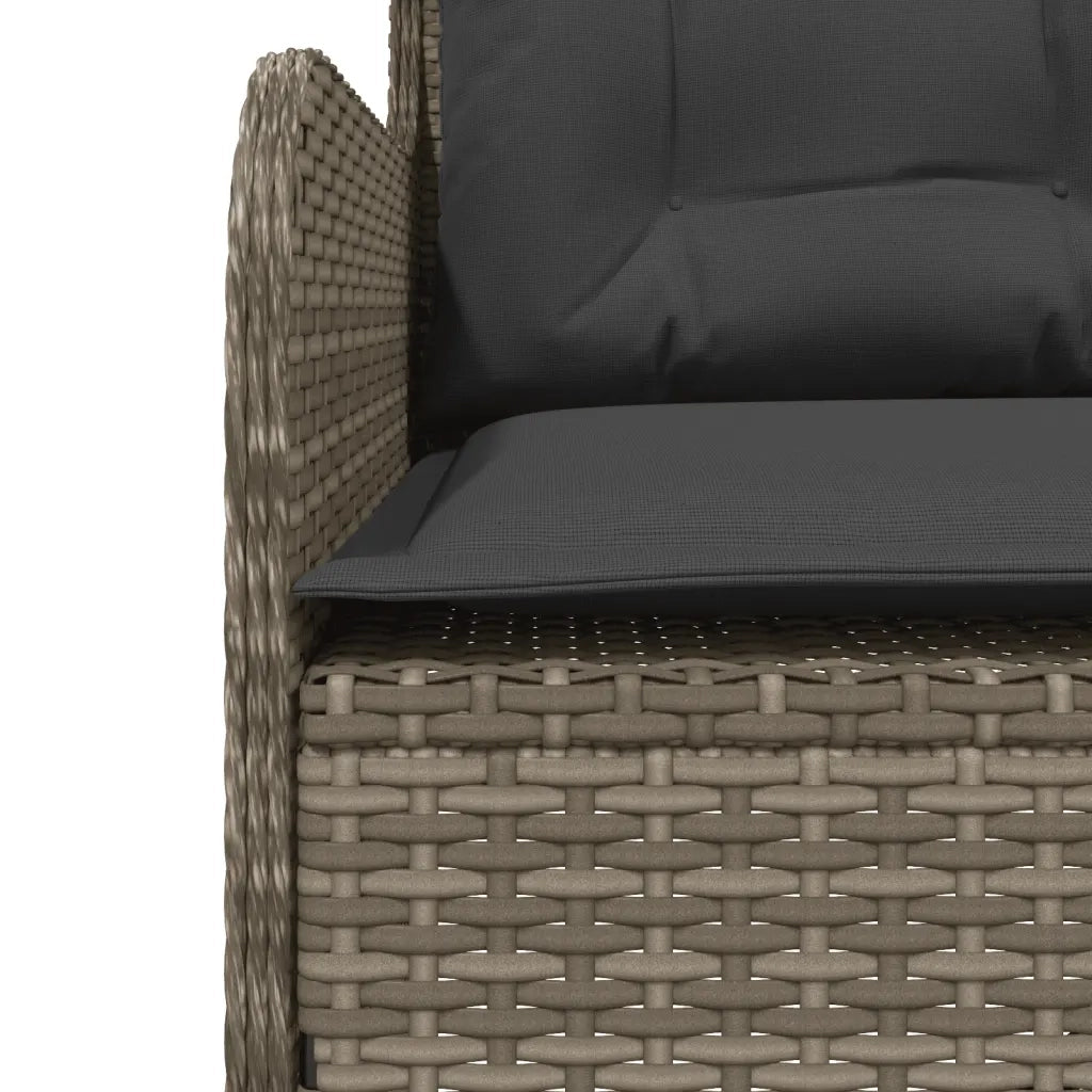 Set Divano da Giardino 2 pz con Cuscini Grigio in Polyrattan 3262084