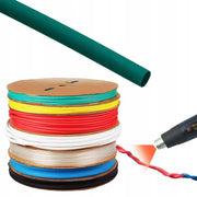 Tubo Termorestringente Verde 9mm 1m – Flessibile e Autoestinguente | Riduzione 2:1, Resistente UV