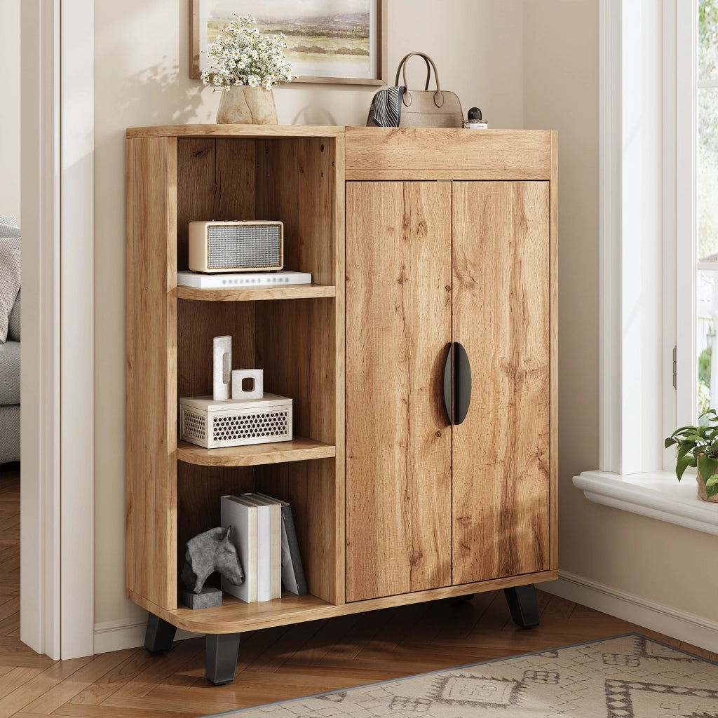 Scarpiera Slim con Ante e Ripiani ¨C Xylo ¨C Legno, Ingresso