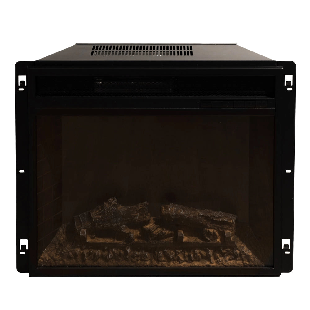 Camino Elettrico da Pavimento Effetto Fiamma 179x48x85 cm 900W/1800W in Legno Bianco