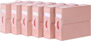Organizzatore per abiti e lenzuola sotto il letto - Organizzatore pieghevole con finestra trasparente - 6 pacchi rosa