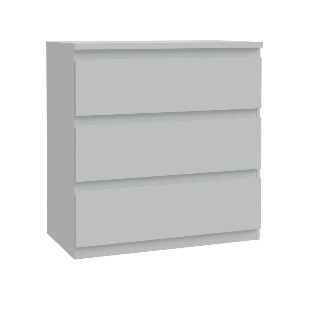 Cassettiera Morgan 3 cassetti grigio ghiaccio – 77.2x42.2x80H