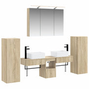 Set di mobili per il bagno 6 pcs Rovere Sonoma 3407129