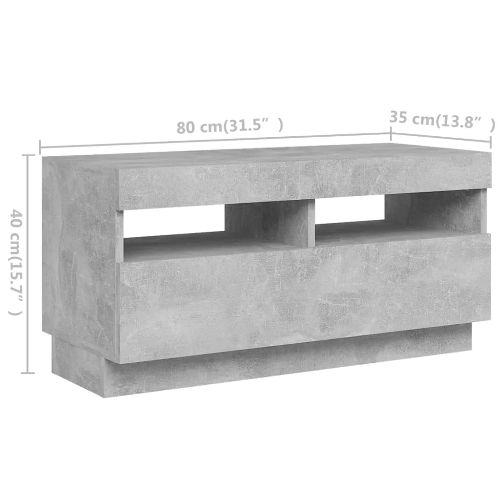 Mobile TV multimediale scaffale TV credenza mobile TV sala da pranzo soggiorno camera da letto con luci LED 180 x 35 x 40 cm grigio 02_0026541