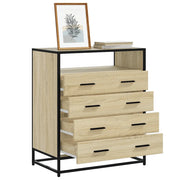 Cassettiera Rovere Sonoma 70x41x83,5 cm in Legno Multistrato