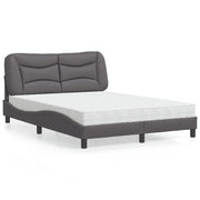 Letto con Materasso Hvar Grigio 140x190 cm in Similpelle 3208720