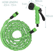 Serpentino per giardino - tubo per giardino flessibile e riciclabile, espandibile da 2,5 a 7,5m
