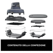 Ninja FN101EUGY CRISPi Friggitrice ad aria 3,8 L 1700 W 4 Programmi Contenitori in Vetro colore Grigio