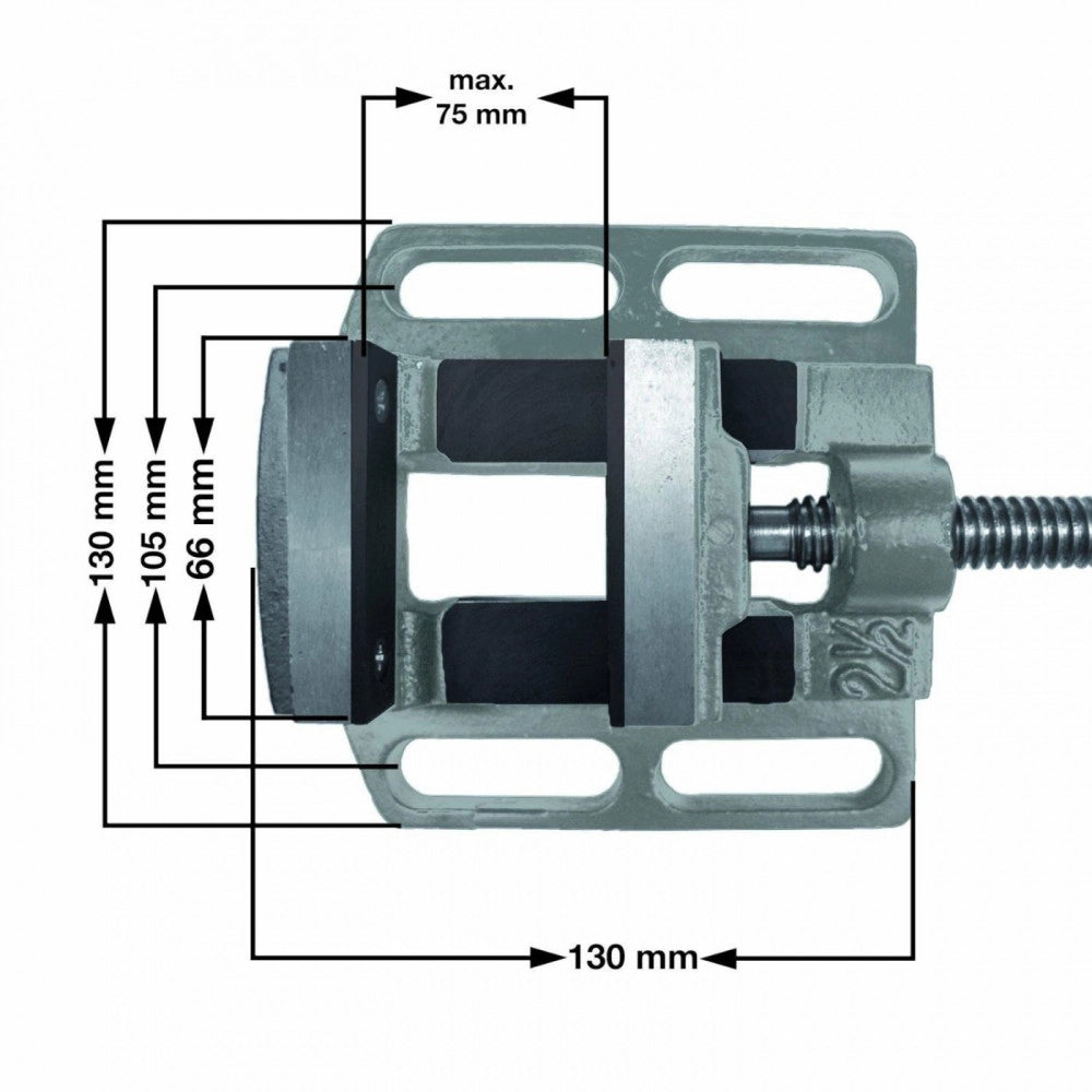 Trade Shop - Morsa 75 Mm A Ganasce Per Trapano A Colonna Morsa Per Trapano Colonna 75 Mm -