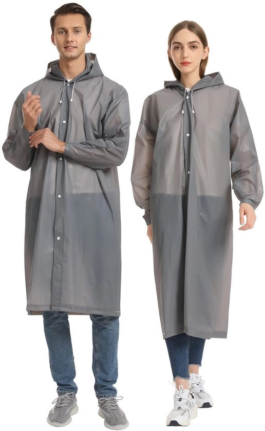 Regenponcho Herbruikbaar - Impermeabile - Respiroso - Poncho da Pioggia Transparente - Leggero - Accessori da Pioggia per Camminare/Fare Bicicletta