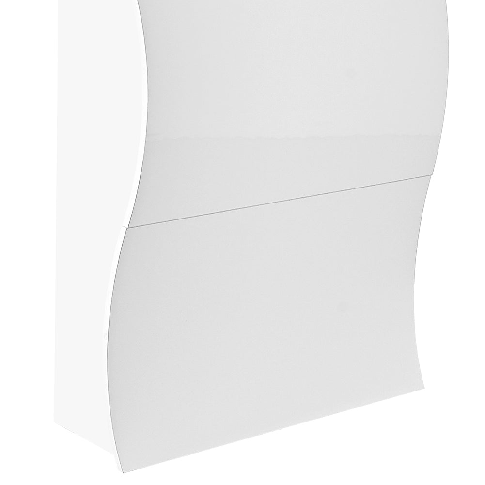 Scarpiera Ingresso in Legno Lucido ONDE 4 Ante Bianco Salvaspazio 71x26.5x161cm