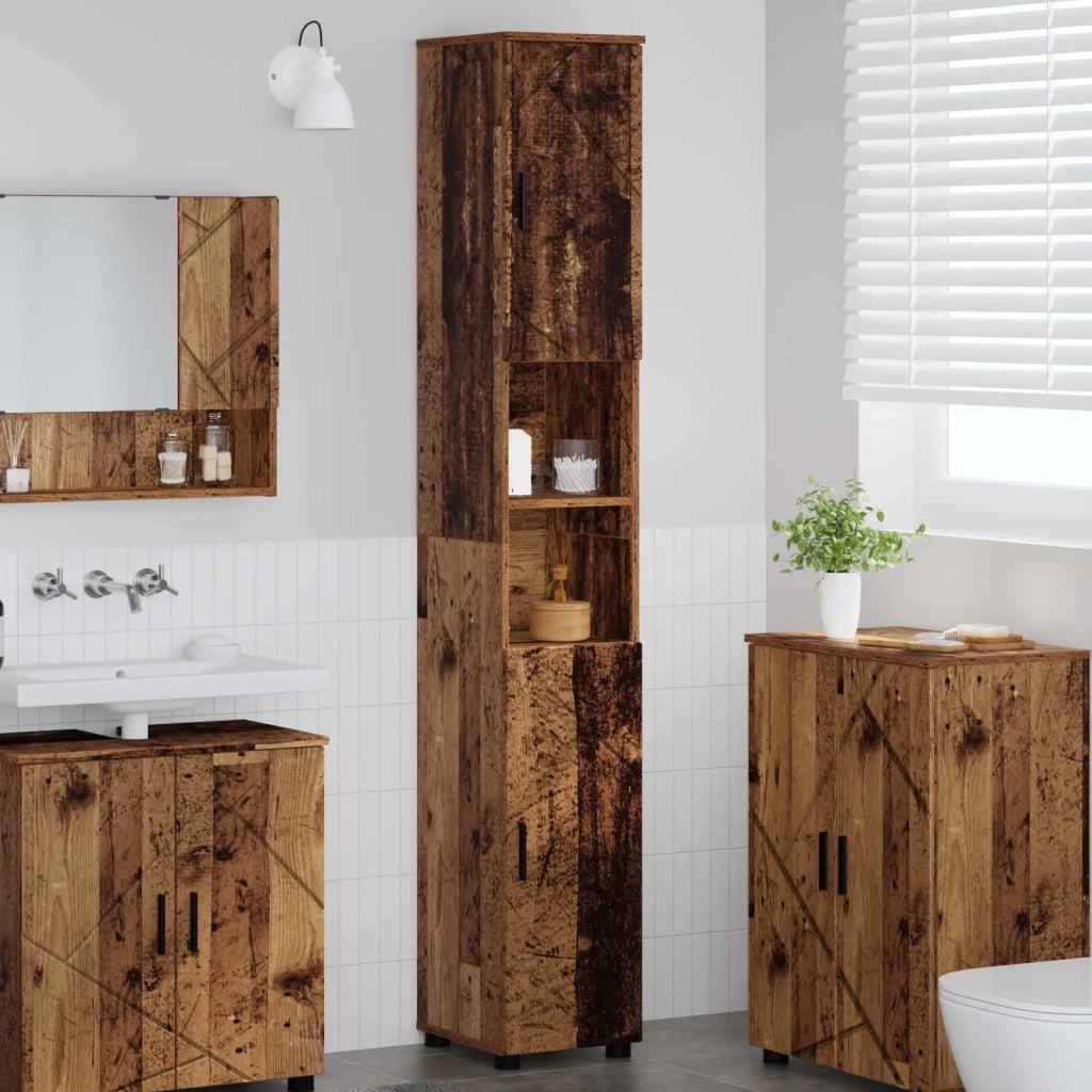 Mobile da Bagno con porta Legno vecchio 30 x 35 x 192 cm 883342