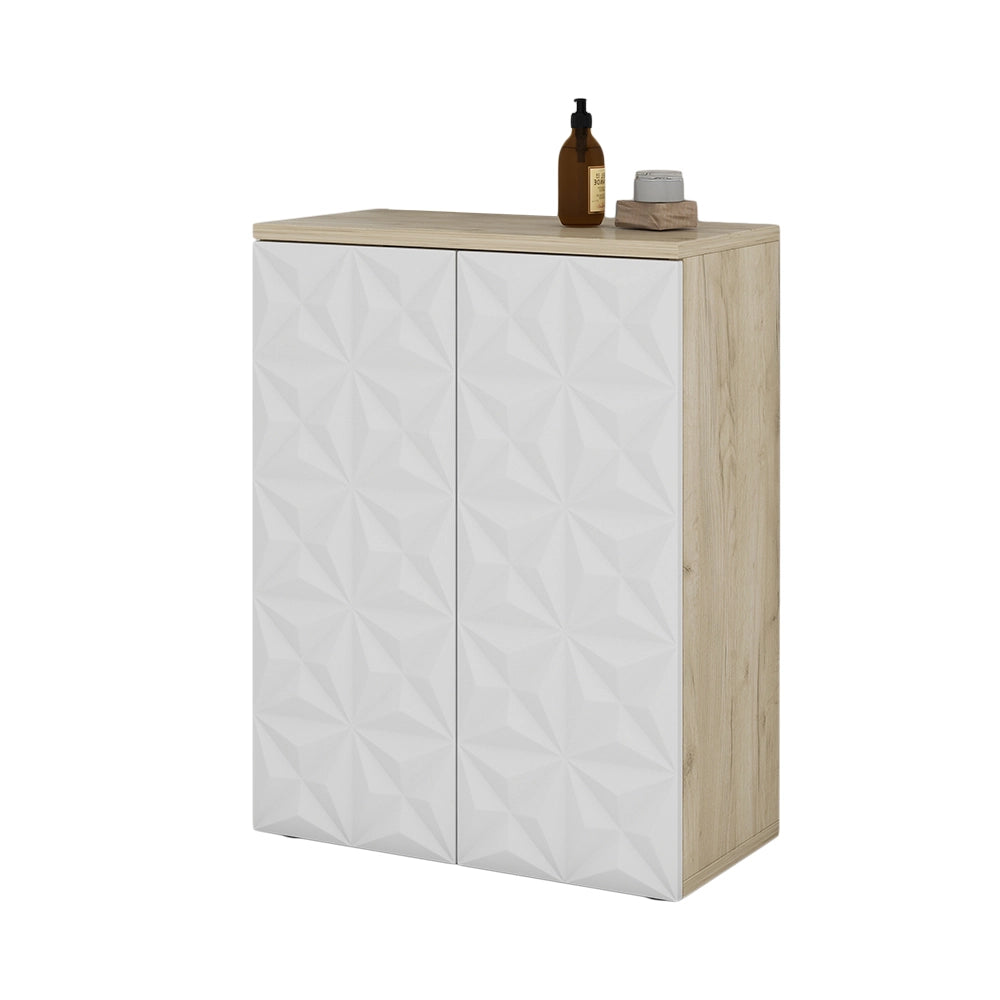 Mobiletto bagno Edge Bianco 60 x 79.5 cm con 2 ante e 3 scomparti Vicco