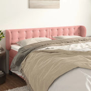 Testiera ad Orecchio Rosa 203x23x78/88 cm in Velluto