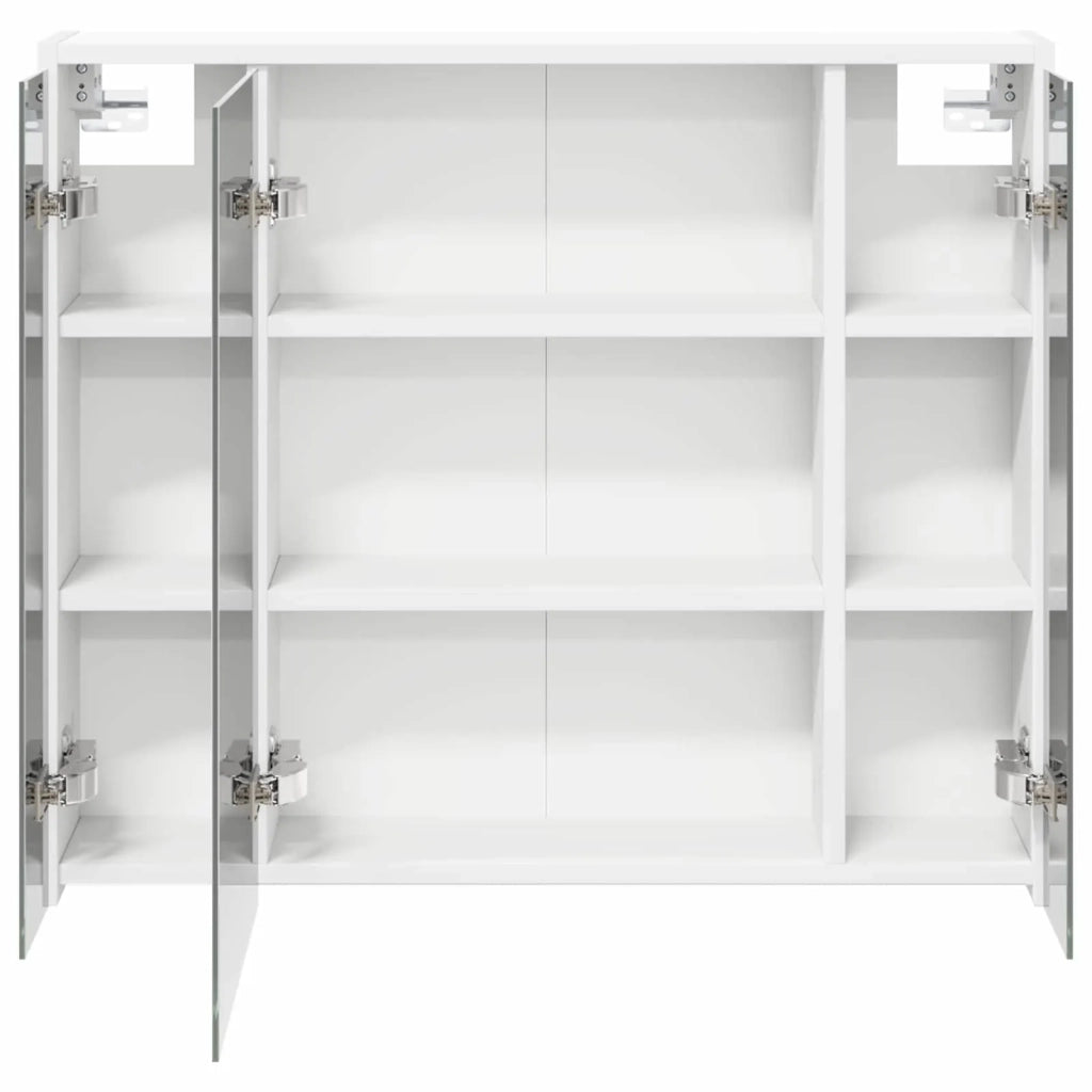 Mobiletto per specchio da bagno Bianco 73,5 x 16 x 62,5 cm