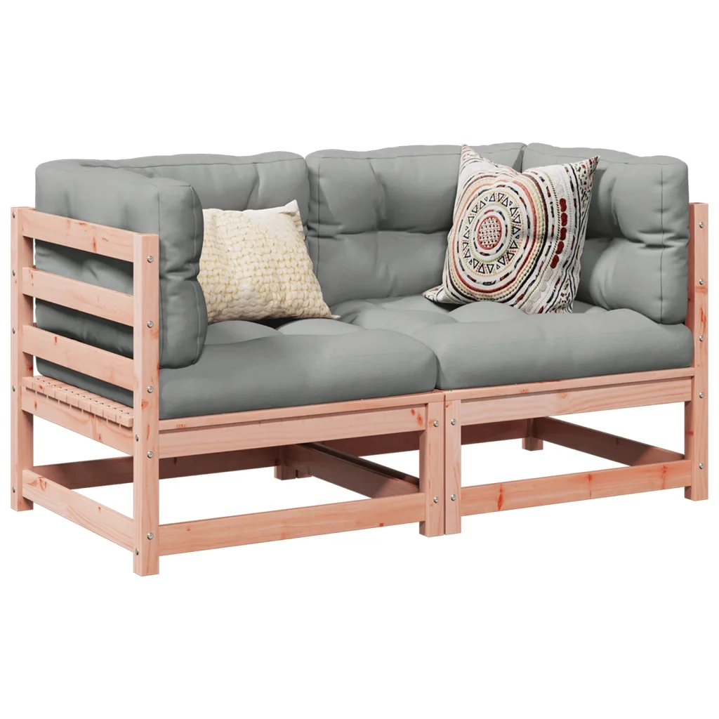 Set Divani da Giardino 2 pz | Set Salotto da Giardino in Legno Massello Abete Douglas