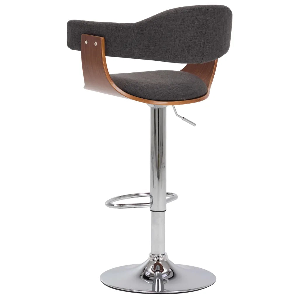 Sgabelli da Bar 2 pz Grigi in Legno Piegato e Tessuto cod mxl 69013