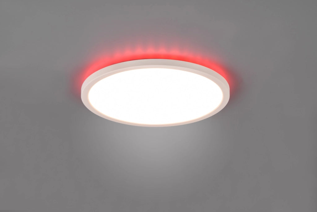 Plafoniera LED AUREO RL 29cm 18W con telecomando bianca