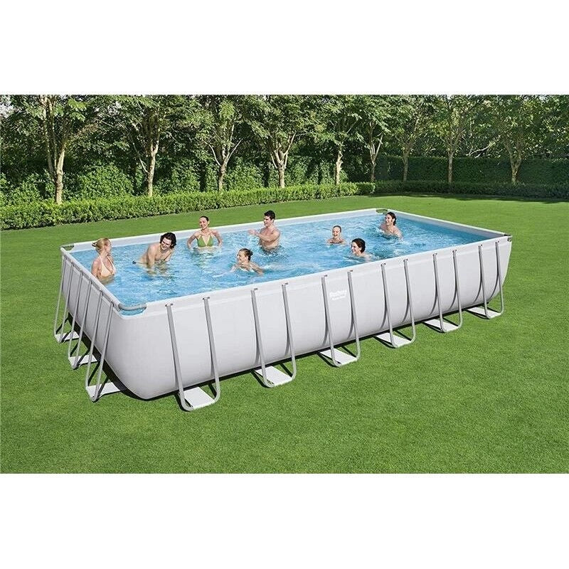 BESTWAY PISCINA FUORI TERRA POWER STEEL RETTANGOLARE 732 X 366 X 132 CM