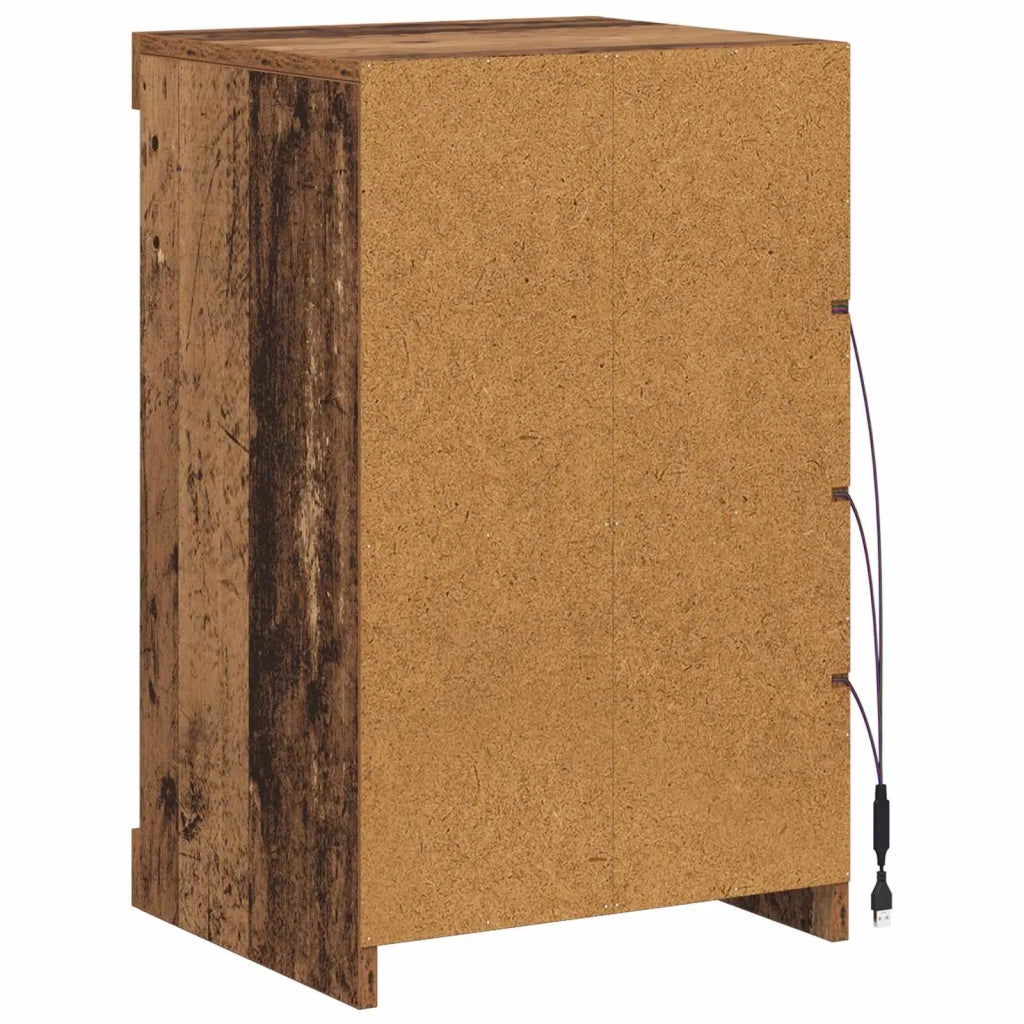 Madia LED Legno vecchio 41 x 37 x 67 cm Legno multistrato 863051