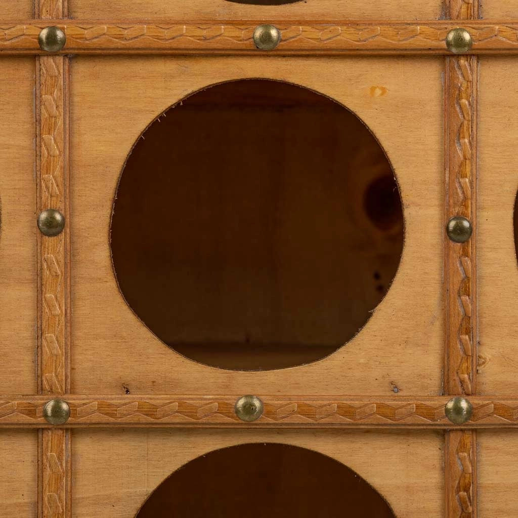 Mobile portabottiglie vino in legno marrone 63x31x69,5h
