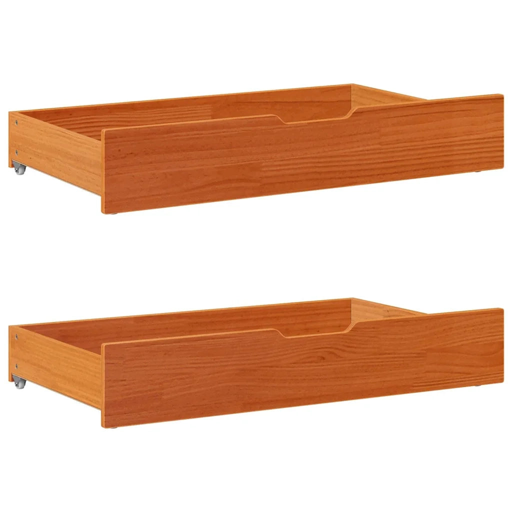 Giroletto Cassetti Marrone Cera 120x190 cm Legno Massello Pino