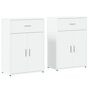 Credenze 2 pz | Madia | Buffet da pranzo | Armadio da pranzo Bianche 60x30x84 cm in Legno Multistrato