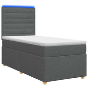 Letto box spring con materasso Grigio Scuro 90 x 200 cm Tessuto 3455253