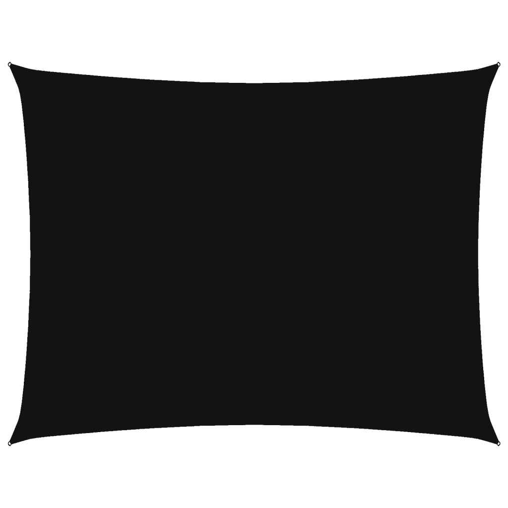 Parasole a Vela Tessuto Oxford Rettangolare 5x7m Nero 135770
