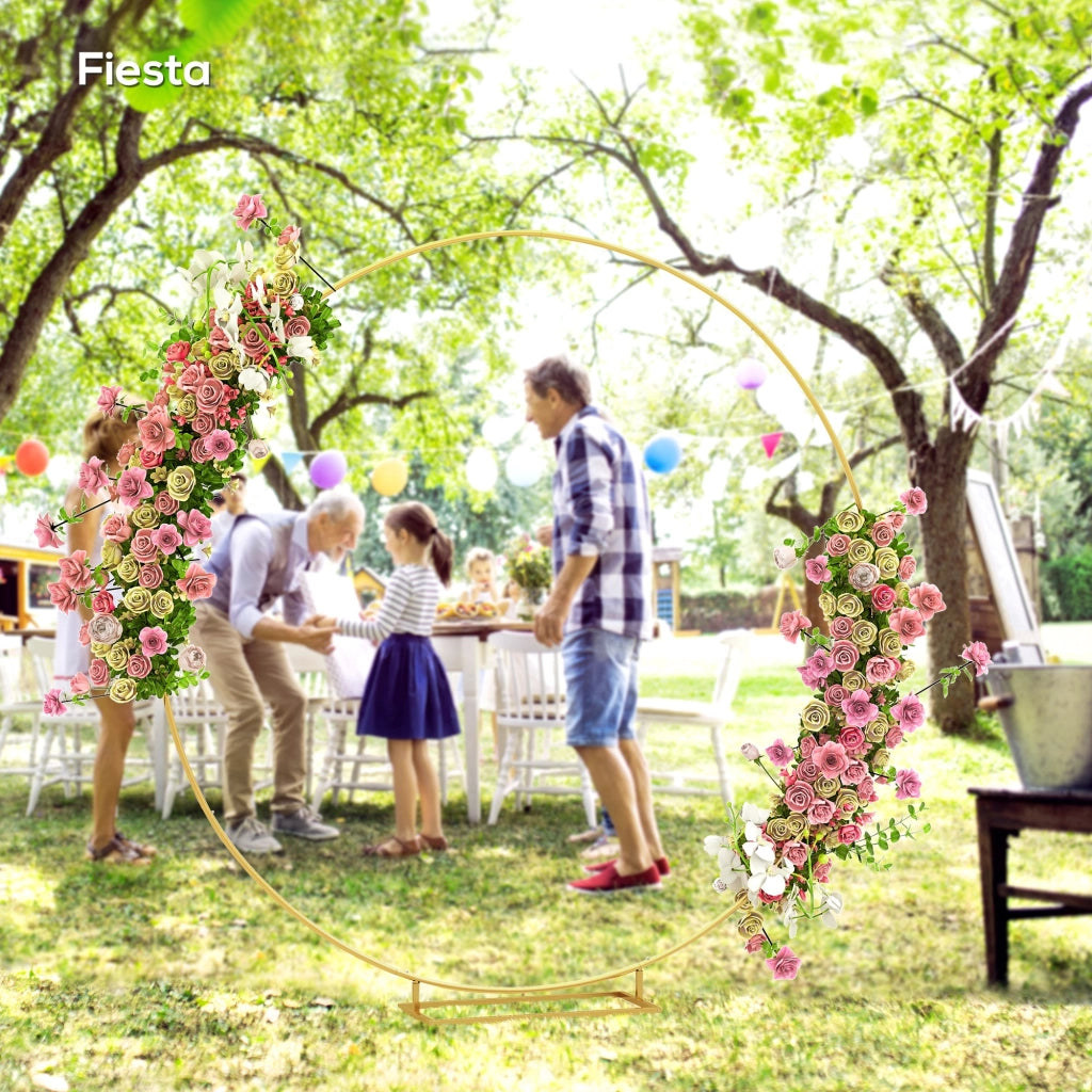Arco da Giardino in Metallo per Rose e Matrimoni ¨C zephmum ¨C Dorato 230x28x234 cm