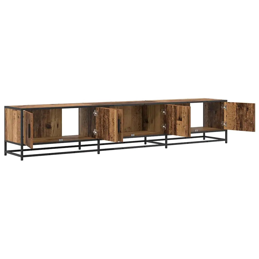 Mobile Porta TV 2 pz-Credenza per TV Legno vecchio 210 x 35 x 41 cm Legno multistrato