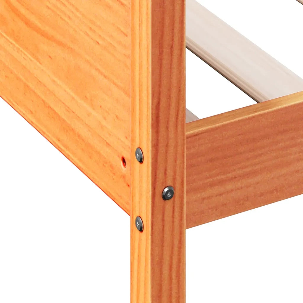 Dormeuse senza Materasso Marrone Cera 80x200 cm Legno di Pino 842829