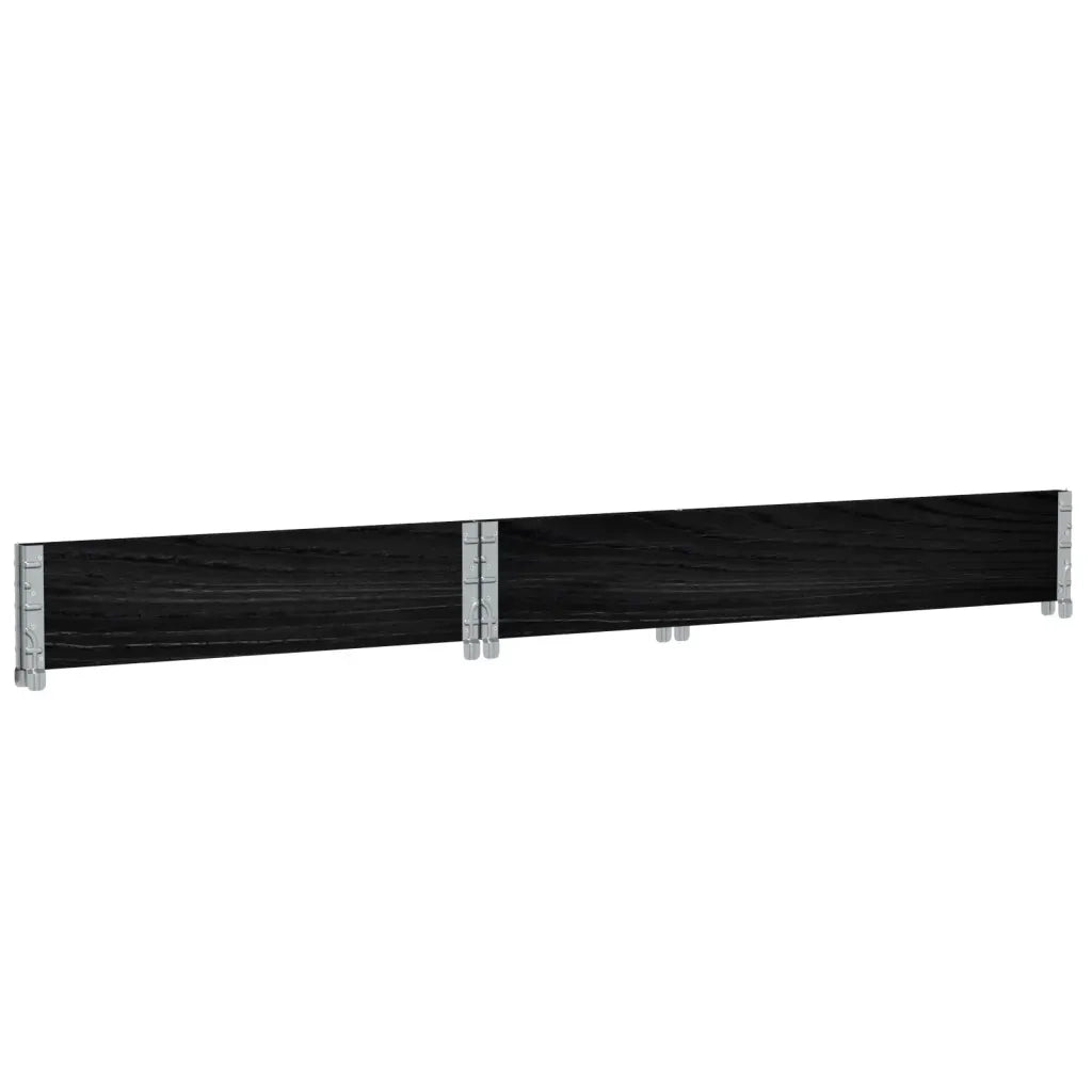 vidaXL Paretale per Pallet Nero 120x80 cm in Legno Massello di Pino