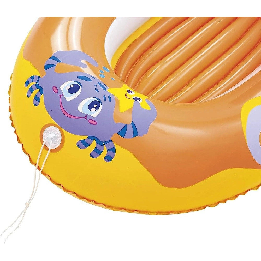 Trade Shop - Canotto Gonfiabile Per Bambini Granchio Felice Pesci 119 X 79 Cm 2 Colori 34009 -