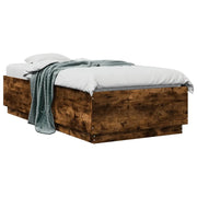Letto singolo | Letto per adulti | Giroletto Rovere Fumo 75x190 cm in Legno Multistrato