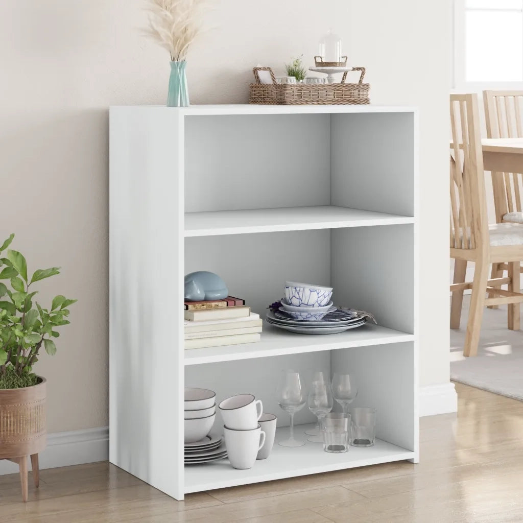 Credenza | Madia | Buffet da pranzo | Armadio da pranzo Bianca 70x41x93 cm in Legno Multistrato