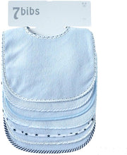 Slabbe di doppia pelle, cotone, morbido, assorbente, 7 pezzi (blu-impermeabile)