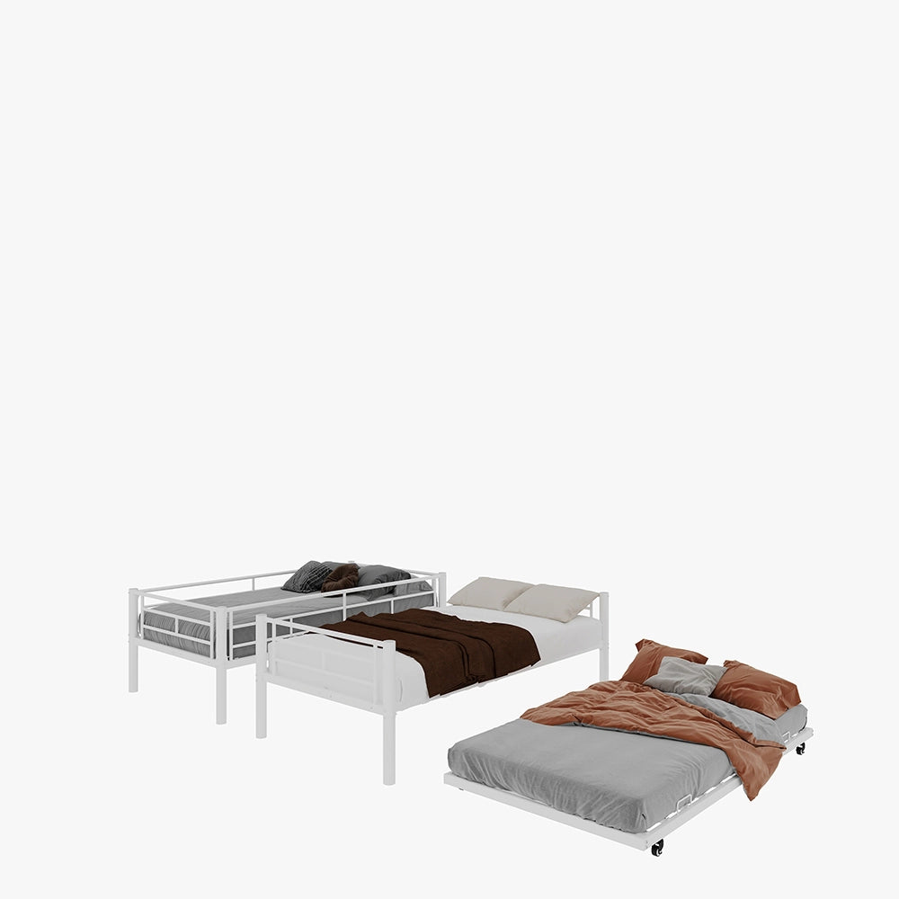 Letto metallico Twin Over Twin - Xylo - senza rete necessaria, sicuro