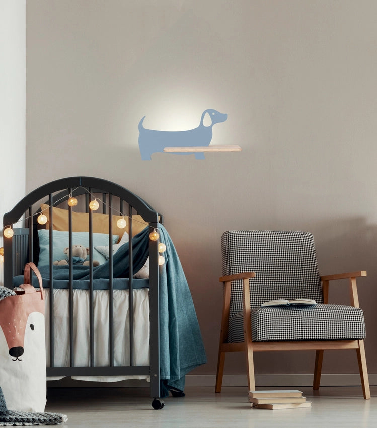 Applique Candellux DOG LED integrato 5W 4000K blu legno