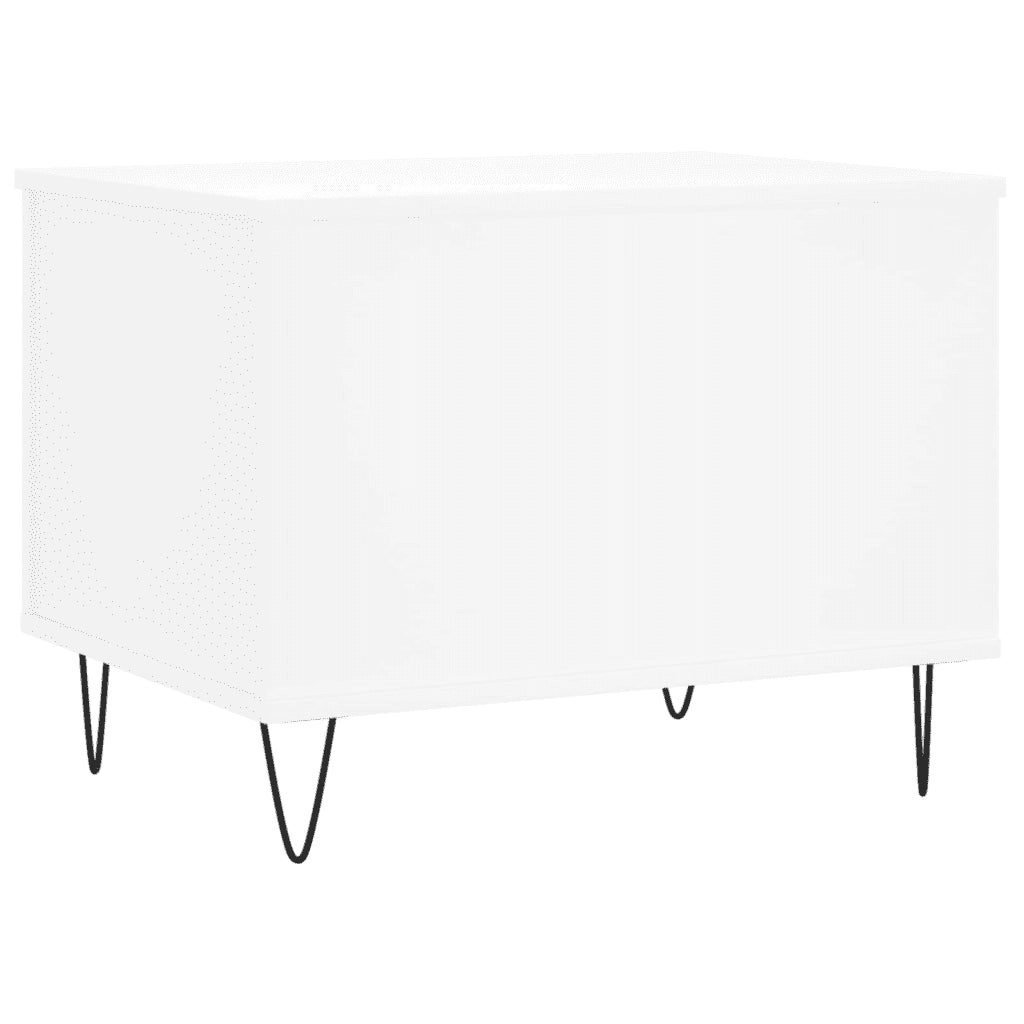 Tavolino da Salotto Bianco 60x44,5x45 cm in Legno Multistrato 830948
