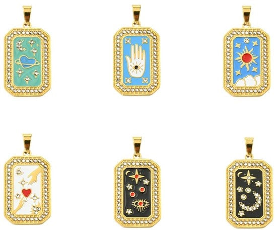12 Hanger per Tarocchi in Acciaio Inossidabile per Gioielli