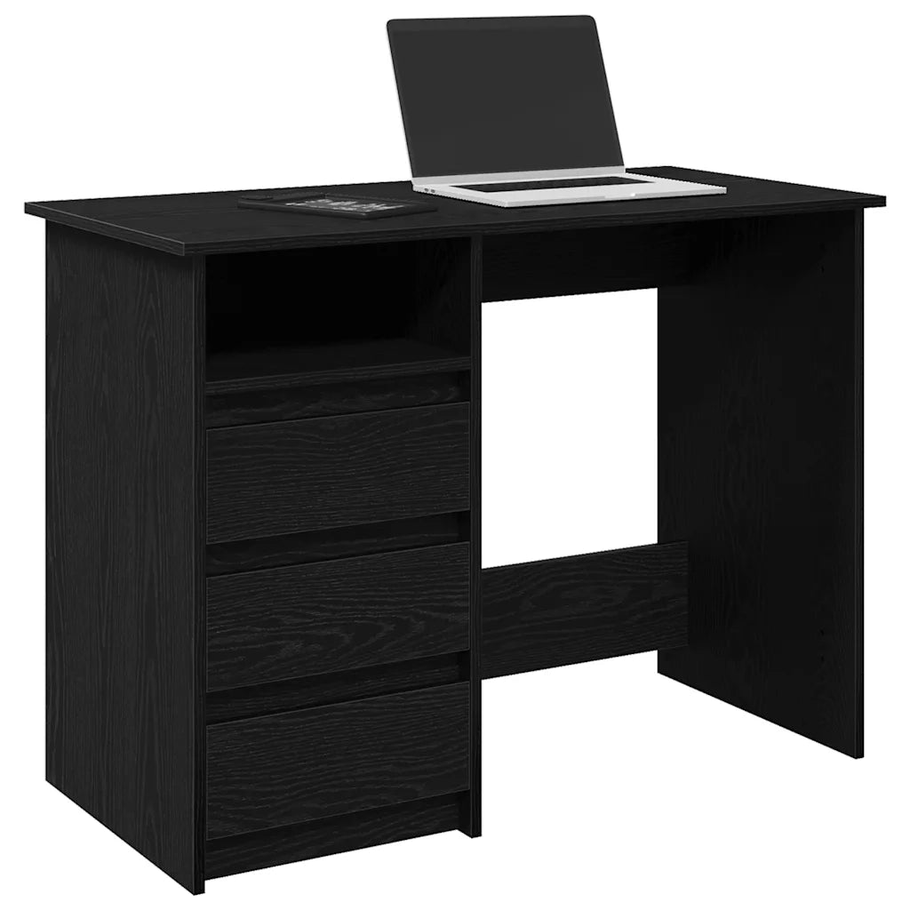 Scrivania Nera 102x50x75 cm in Legno Multistrato 860464