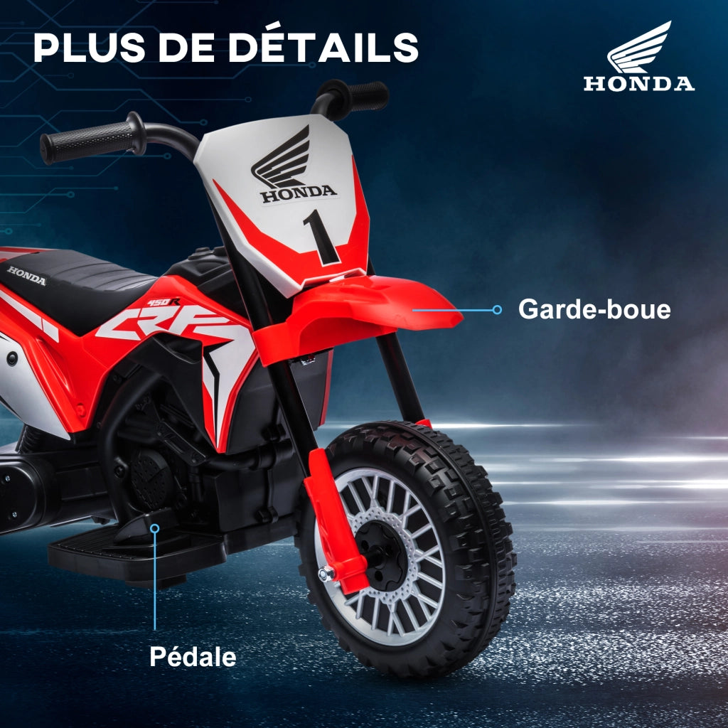 Moto Elettrica per Bambini 3 Ruote ¨C zephmum ¨C Rosso 6V 18-36 Mesi
