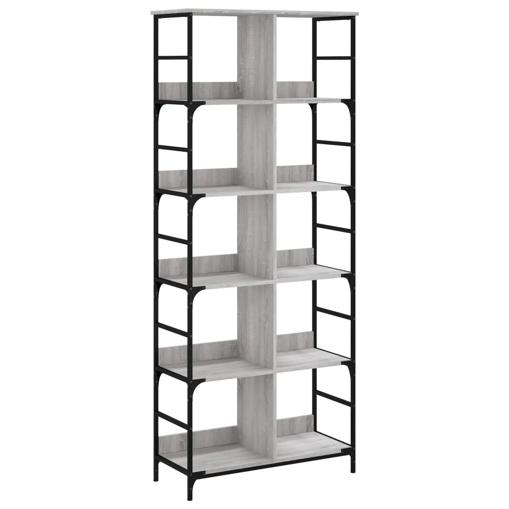 Libreria Grigio Sonoma 78,5x33x188,5 cm in Legno Multistratocod mxl 131149
