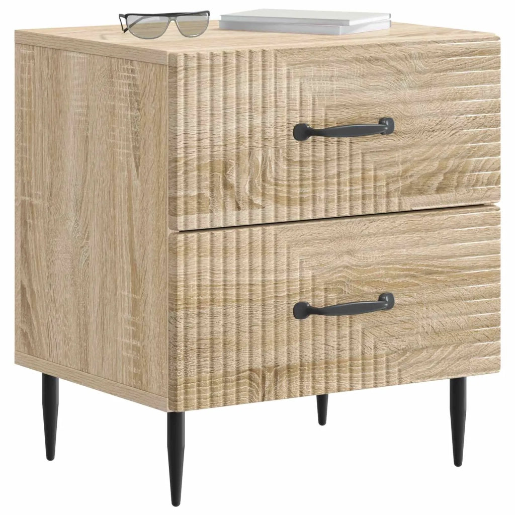 Armadio da Notte 2 pcs Rovere Sonoma 43 x 34,5 x 47,5 cm