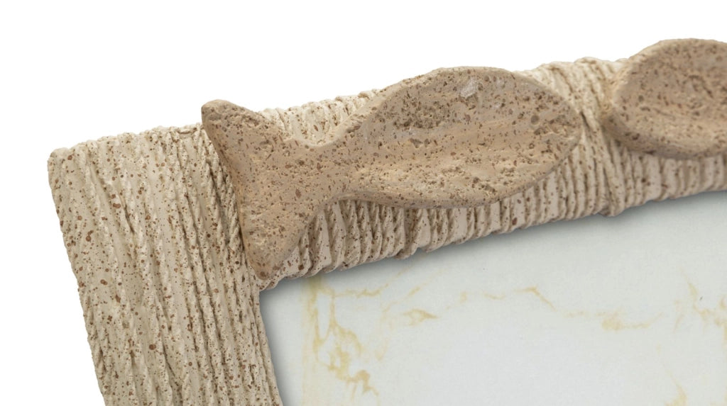 Cornice Sand 25x3,2x31 cm in Resina e Vetro Beige