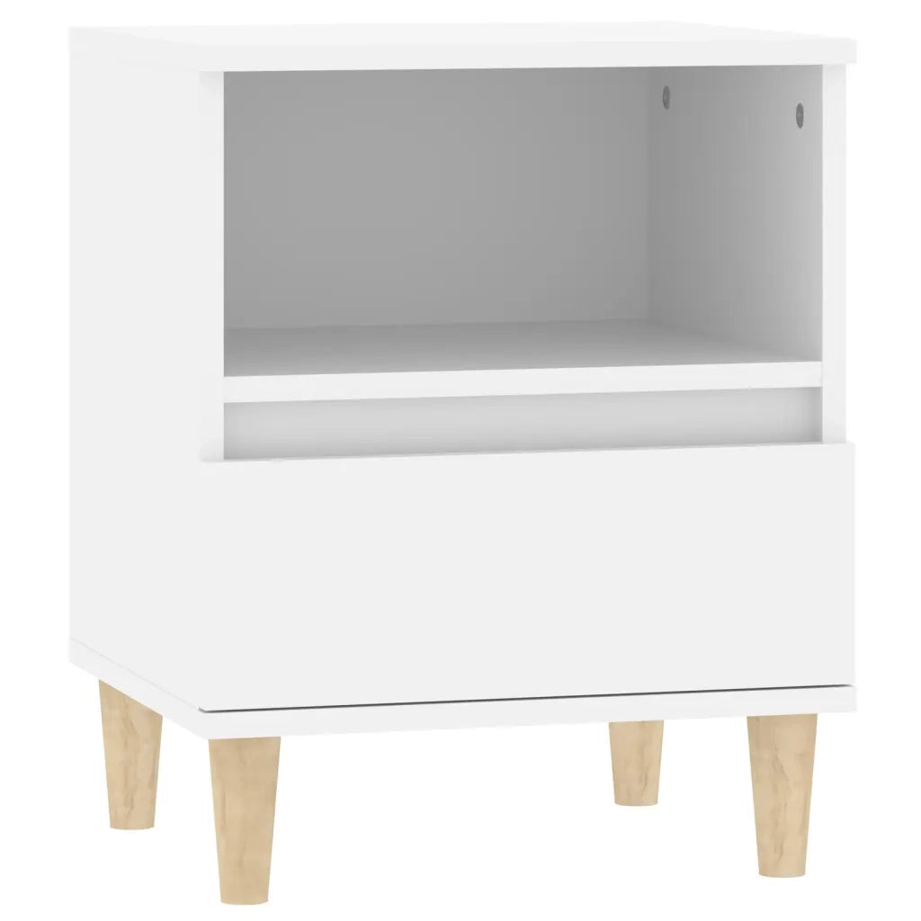 Comodini 2 pz-Set di 2 Tavolino da notte in Bianco 40x35x50 cm 746406