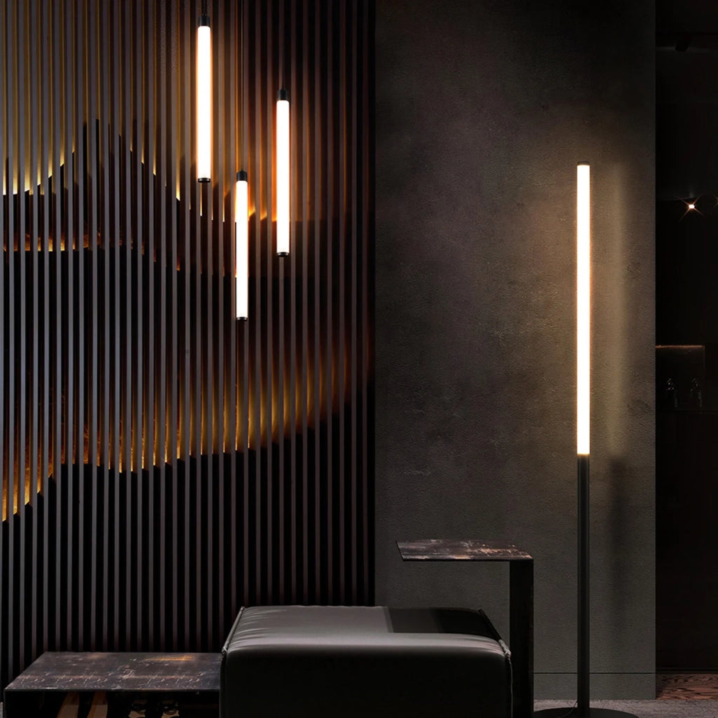 Maytoni Lampada da terra moderna Ray 1 luce LED integrato nero metallo