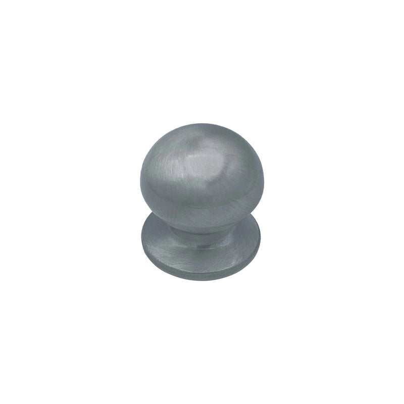 Pomolo fisso per porta SAGUATTI A69/70MB in alluminio argento satinato